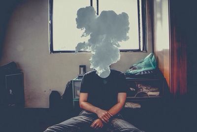 Close-up of woman holding hands