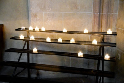 Close-up of illuminated lamp