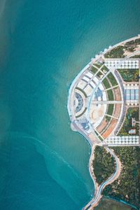 High angle view of swimming pool