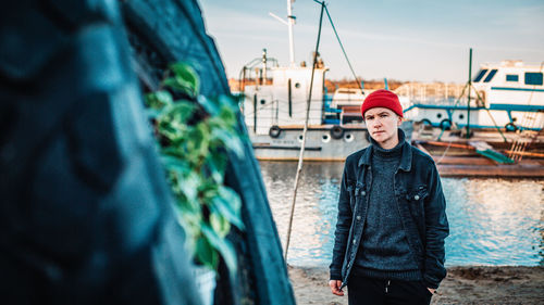 Portrait of man standing outdoors