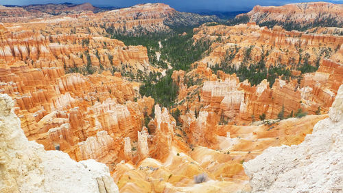 Scenic view of rocky mountains