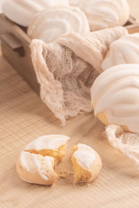 Close-up of food on table