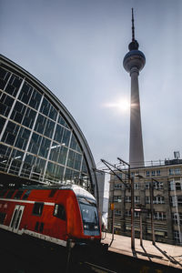 View of buildings in city against sky