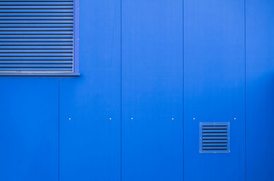 Close-up of closed blue door