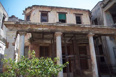 Abandoned building against sky