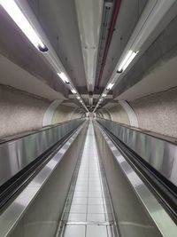 Low angle view of illuminated ceiling