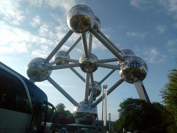 Low angle view of street against sky