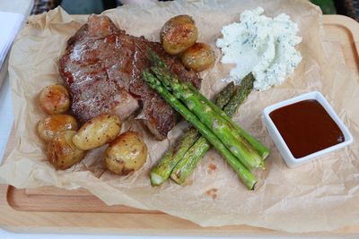 Close-up of served food