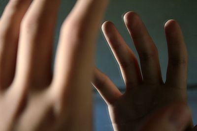 Close-up of human hands gesturing