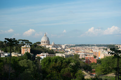 Panoramic view of city against sky