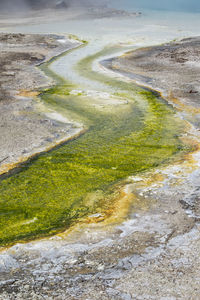 High angle view of lake