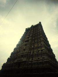 Low angle view of temple against sky