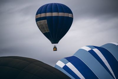 Low angle view of hot air balloon in the sky