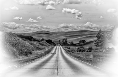 Road passing through landscape