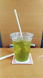 Close-up of drink on table