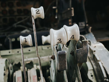 Close-up of machine part
