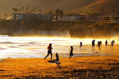 People at beach