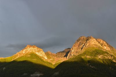 View of mountain against cloudy sky