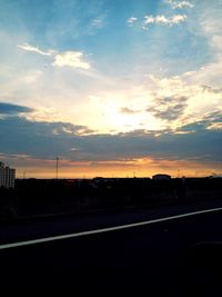 Road at sunset