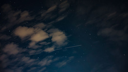 Full frame shot of water in sky at night