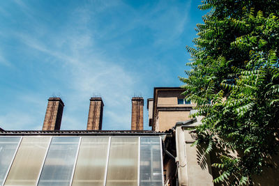 Low angle view of building against sky