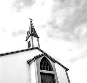 Low angle view of temple against sky