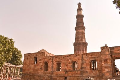 Low angle view of historic building against sky