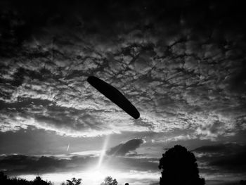 Low angle view of cloudy sky