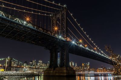 Illuminated cityscape at night