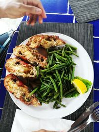 Close-up of food on table