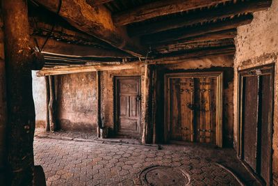 Interior of abandoned building