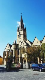 View of church against blue sky