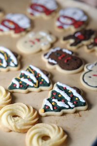 Close-up of cookies on table