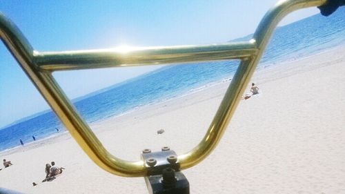 View of sea against blue sky