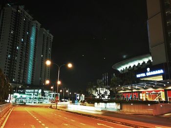 Road in city at night