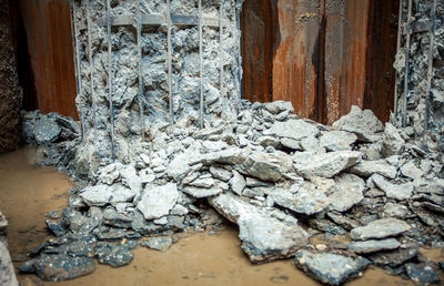 Close-up of old weathered door