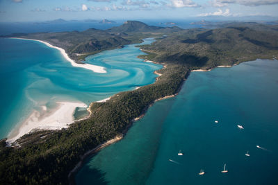 Aerial view of bay