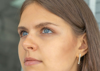 Close-up of beautiful young woman