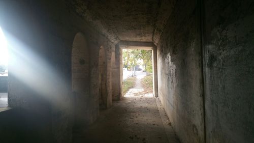 Empty corridor of building