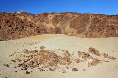 Rocky landscape against blue sky