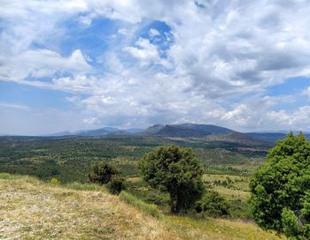 Scenic view of landscape against sky