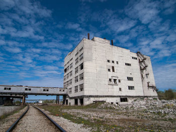 Railroad tracks against sky