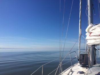 Boats in calm blue sea