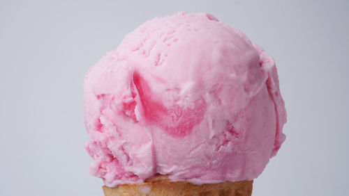 Close-up of ice cream against white background