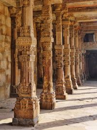 Pillars in old building