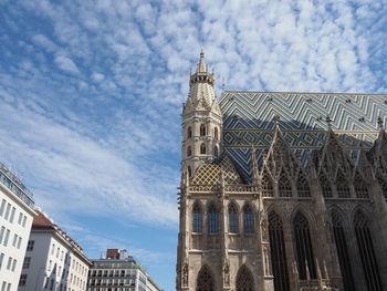 Low angle view of historic building against sky