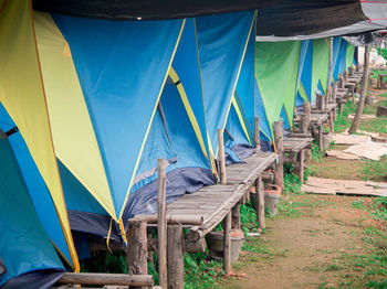 View of tent on sunny day