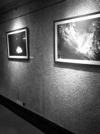 View of building through window