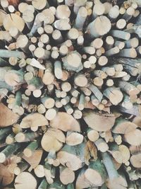 Full frame shot of firewood