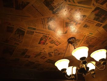 View of illuminated lights at night